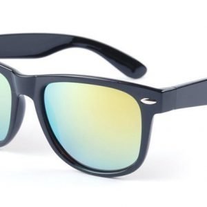 Svarta wayfarer gold mirror